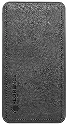 Повербанк Florence Leather 10000 mAh Black (FL-3024-K) - фото Повербанк Florence Leather 10000 mAh Black (FL-3024-K)