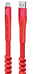 Кабель USB Hoco U78 Cotton Treasure Elastic USB Type-C Cable Red
