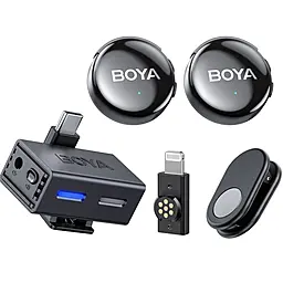 Петличный микрофон Boya BOYALINK 3-03 Type-C, Lightning - фото Петличный микрофон Boya BOYALINK 3-03 Type-C, Lightning