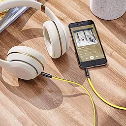 Аудио кабель Hoco AUX mini Jack 3.5mm M/M Cable 2 м yellow - миниатюра 5