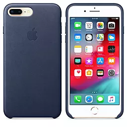 Чехол Apple Leather Case for iPhone 7 Plus, iPhone 8 Plus Midnight Blue