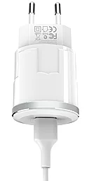 Мережевий зарядний пристрій Hoco C37A 2.4a home charger + Lightning cable white - мініатюра 6 Мережевий зарядний пристрій Hoco C37A 2.4a home charger + Lightning cable white - мініатюра 6