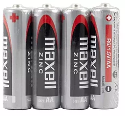 Батарейки Maxell AA (R6) Zinc SHRINK 4шт. (M-774406.00.EU) - фото Батарейки Maxell AA (R6) Zinc SHRINK 4шт. (M-774406.00.EU)