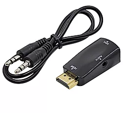 Видео переходник (адаптер) PowerPlant HDMI - VGA+Audio с аудио кабелем 0.5м (CA910267) - миниатюра 3