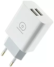 Сетевое зарядное устройство WUW C118 2.4a 2xUSB-A ports charger white - фото Сетевое зарядное устройство WUW C118 2.4a 2xUSB-A ports charger white
