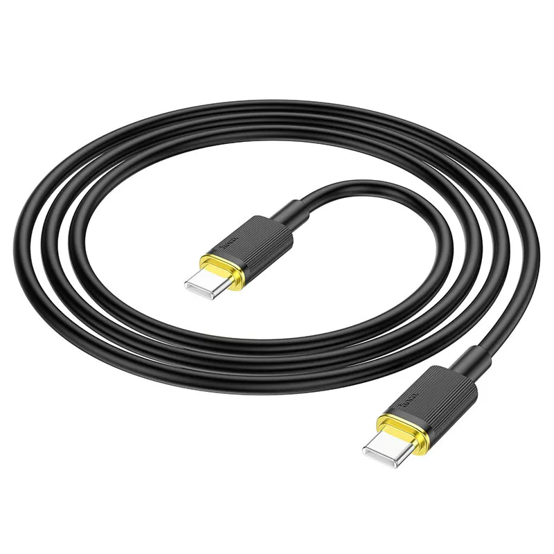 Кабель Hoco U109 100w USB Type-C - Type-C 100w 5a 1.2м PD cable Black - фото 2