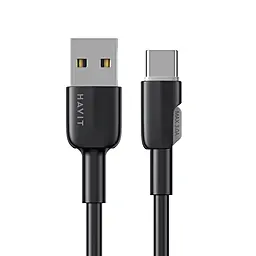 Кабель Havit CB307C USB-A - Type-C 15w 3a 1м cable Black - фото Кабель Havit CB307C USB-A - Type-C 15w 3a 1м cable Black