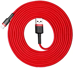 Кабель Baseus Cafule USB-A - Lightning 10w 3м cable Red/Red (CALKLF-R09) - миниатюра 2 Кабель Baseus Cafule USB-A - Lightning 10w 3м cable Red/Red (CALKLF-R09) - миниатюра 2
