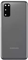 Задняя крышка корпуса Samsung Galaxy S20 G981 5G со стеклом камеры Original Cosmic Grey - фото Задняя крышка корпуса Samsung Galaxy S20 G981 5G со стеклом камеры Original Cosmic Grey
