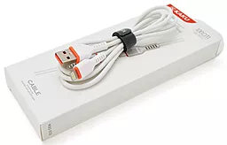 Кабель iKaku KSC-233 Jianxun Silicon USB-A - Lightning 12w 3.2a 1м cable White - фото Кабель iKaku KSC-233 Jianxun Silicon USB-A - Lightning 12w 3.2a 1м cable White
