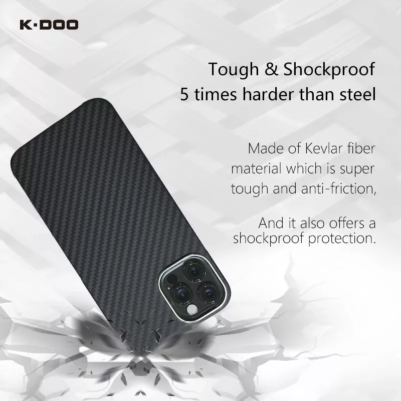 Чохол K-DOO Kevlar Case для Apple iPhone 15 Pro Max Black - фото 6