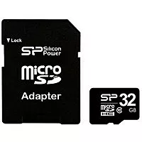 Карта пам'яті Silicon Power microSDHC 32GB Class 10 + SD-адаптер (SP032GBSTH010V10SP) - фото Карта пам'яті Silicon Power microSDHC 32GB Class 10 + SD-адаптер (SP032GBSTH010V10SP)