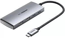 Мультипортовый USB Type-C хаб Ugreen CM480 4-in-1 gray (30758) - фото Мультипортовый USB Type-C хаб Ugreen CM480 4-in-1 gray (30758)