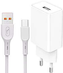 Сетевое зарядное устройство SkyDolphin SC36T 2.4a home charger + USB-C cable white (MZP-000117) - фото Сетевое зарядное устройство SkyDolphin SC36T 2.4a home charger + USB-C cable white (MZP-000117)