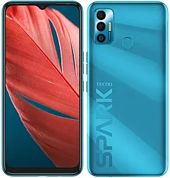 Смартфон Tecno Spark 7 KF6n NFC 4/128GB Morpheus Blue (4895180766442) - мініатюра 2