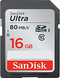Карта памяти SanDisk SDHC 16GB Ultra Class 10 UHS-I (SDSDUNC-016G-GN6IN)