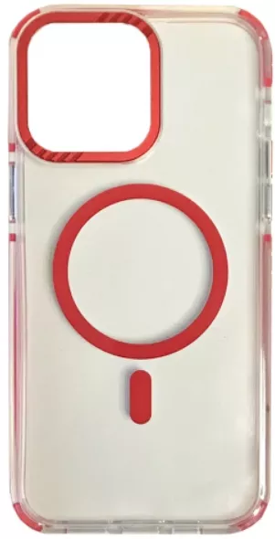 Чехол 1TOUCH TRX with MagSafe для Apple iPhone 15 Clear-Red - фото 1