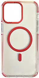 Чехол 1TOUCH TRX with MagSafe для Apple iPhone 15 Clear-Red - фото Чехол 1TOUCH TRX with MagSafe для Apple iPhone 15 Clear-Red