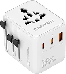 Сетевое зарядное устройство Canyon OnTour 20w PD 2xUCB-C/USB-A ports chargrer white (CNS-TA20W1005W) - фото Сетевое зарядное устройство Canyon OnTour 20w PD 2xUCB-C/USB-A ports chargrer white (CNS-TA20W1005W)