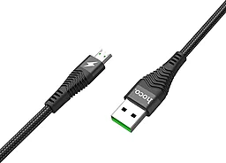 Кабель USB Hoco U53 Flash 4A micro USB Cable Black - миниатюра 4