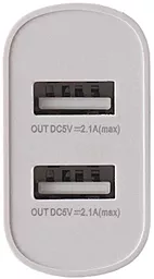 Мережевий зарядний пристрій Remax RP-U35 2USB + Micro USB Cable White - мініатюра 2