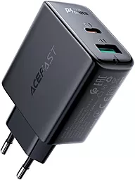 Сетевое зарядное устройство AceFast A5 32w PD USB-C/USB-A ports charger black