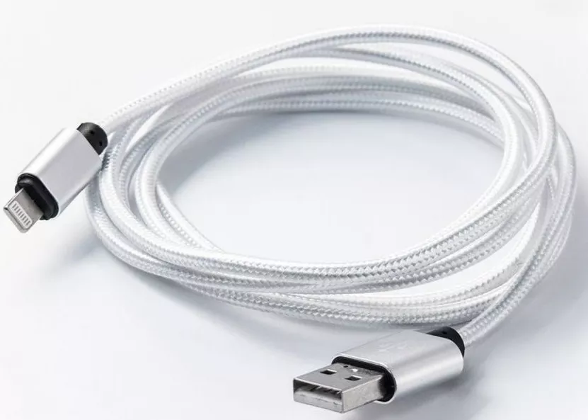 Кабель Dengos USB-A - Lightning 12w 2.4a 1.5м cable White (NTK-L-DL-White) - фото 1