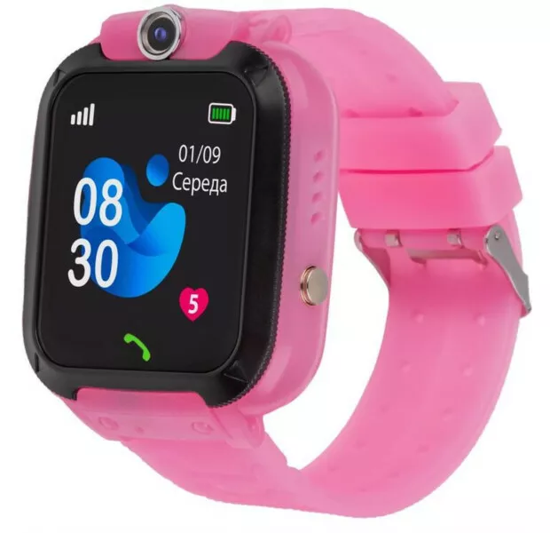 Смарт-часы AmiGo GO007 Flexi GPS Pink - фото 1