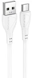 Кабель Borofone BX121 USB-A to Type-C 15w 3a 1м cable White - фото Кабель Borofone BX121 USB-A to Type-C 15w 3a 1м cable White