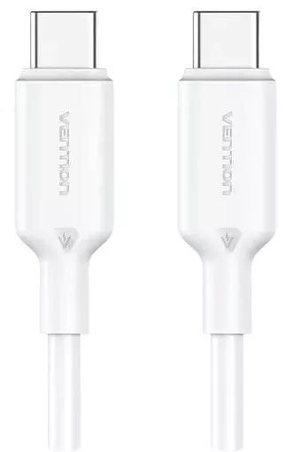 Кабель Vention USB Type-C - Type-C 60w 3a 2м PD cable White (TRCWH) - фото 1