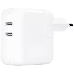 Сетевая быстрая зарядка для iPhone 35W Dual USB-C Ports Power Adapter white - фото Сетевая быстрая зарядка для iPhone 35W Dual USB-C Ports Power Adapter white