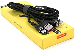 USB Кабель iKaku KSC-296 TUOYUAN 12w 2.4a 3-in-1 USB to micro/Lightning/Type-C cable black