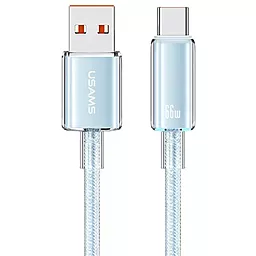 Кабель Usams U85 USB-A - Type-C 66w 6a 1.2м Huawei SCP cable Blue (US-SJ658) - фото Кабель Usams U85 USB-A - Type-C 66w 6a 1.2м Huawei SCP cable Blue (US-SJ658)