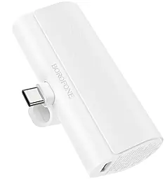 Повербанк Borofone BJ35 Pocket 5000 mAh Type-C White - фото Повербанк Borofone BJ35 Pocket 5000 mAh Type-C White