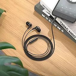Наушники Hoco M97 Enjoy universal earphones Black - миниатюра 4
