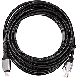 Сетевой Type-C - RJ-45 Ethernet кабель PowerPlant 15м чёрный (CA914968) - фото Сетевой Type-C - RJ-45 Ethernet кабель PowerPlant 15м чёрный (CA914968)
