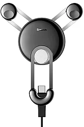 Автодержатель с автозажимом Baseus YY Vehicle-Mounted Phone Charging Holder With USB Cable (Type-C Version) Silver (SUTYY-0S)