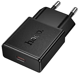 Сетевое зарядное устройство Hoco N74 20w PD USB-C fast charger black - фото Сетевое зарядное устройство Hoco N74 20w PD USB-C fast charger black