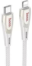 Кабель Hoco U133 Monte USB Type-C - Lightning 27w 3a 1.2м PD сable Gray - фото Кабель Hoco U133 Monte USB Type-C - Lightning 27w 3a 1.2м PD сable Gray