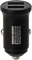 Автомобільний зарядний пристрій Remax Alloy III RCC222 2USB 4.8A Black