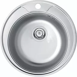 Мийка кухонна Deante Twist, нерж.сталь, круг, без крила, 490х490х170мм, чаша - 1, накладна, нерж - фото Мийка кухонна Deante Twist, нерж.сталь, круг, без крила, 490х490х170мм, чаша - 1, накладна, нерж