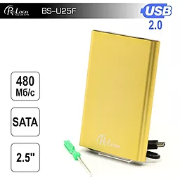 Карман для HDD PrologiX BS-U25F (BS-U25F-GOLD) Gold - фото Карман для HDD PrologiX BS-U25F (BS-U25F-GOLD) Gold