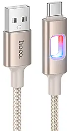 Кабель Hoco U144 USB-A - Type-C 15w 3a 1.2м cable Gold - фото Кабель Hoco U144 USB-A - Type-C 15w 3a 1.2м cable Gold