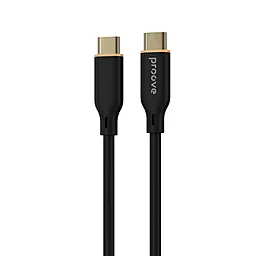 Кабель USB PD Proove Jelly Silicone 60W 3A 1M USB Type-C - Type-C Cable Black
