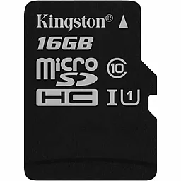 Карта памяти Kingston microSDHC 16GB Canvas Select Class 10 UHS-I U1 (SDCS/16GBSP)