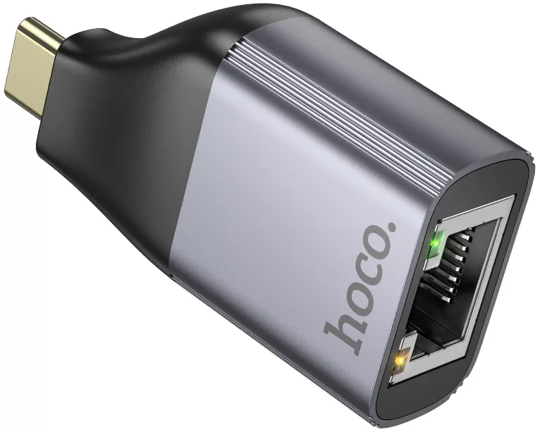 Кабель (шлейф) Hoco UA35 Type-C - RJ45 grey - фото 4