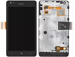 Дисплей Nokia Lumia 900 с тачскрином и рамкой, оригинал, Black - фото Дисплей Nokia Lumia 900 с тачскрином и рамкой, оригинал, Black
