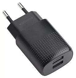 Сетевое зарядное устройство Puridea Dual Home Charger 2 USB 2A Black (C03)