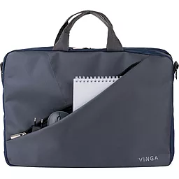 Сумка для ноутбука Vinga 15.6" gray blue (NB180GR) - миниатюра 11