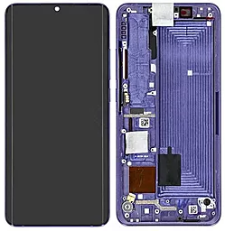 Дисплей Xiaomi Mi Note 10, Mi Note 10 Pro, Mi Note 10 Lite, Mi CC9 Pro с тачскрином и рамкой, оригинал, Purple